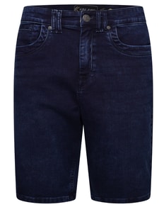 KAM Knitted Denim Shorts Mid Wash